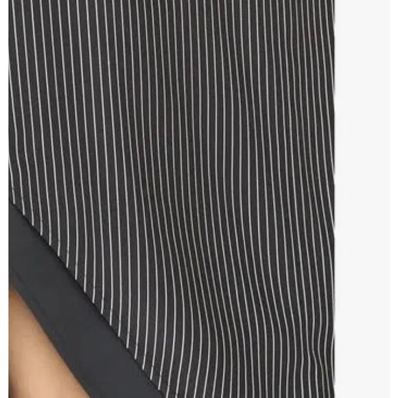 RAG & BONE Women’s Madison Black Striped Layered Silk Pencil Skirt - Picture 4 of 8